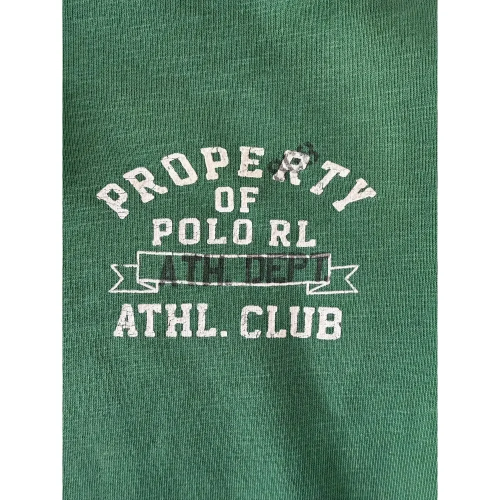 Polo Ralph Lauren Sweatshirt Green Vintage Fleece Jumper Pullover Jacket Mens L